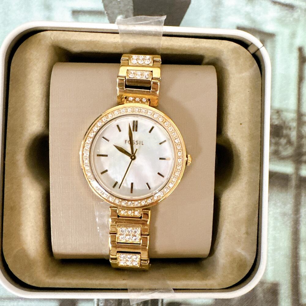 Fossil BQW5001 Karli Three-hand Gold-tone Stainless Steel Watch